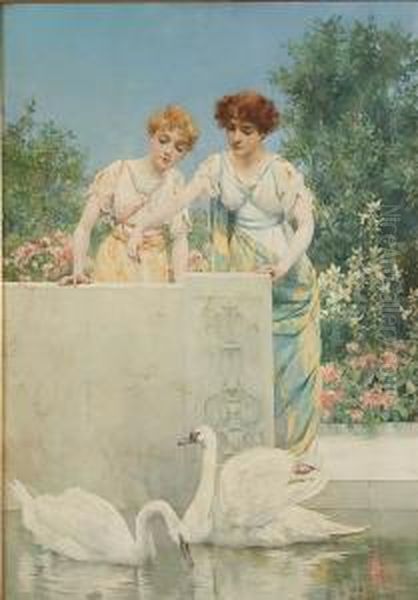 Feeding The Swans - view 1