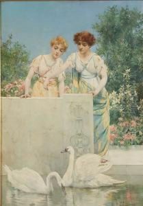 Feeding The Swans by Francis Coates Jones