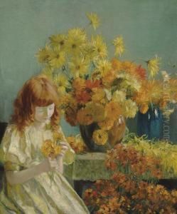 Girl With Flowers Girl With Flowers