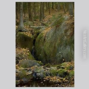 Stream In The Autumnwoods by Francis Coates Jones
