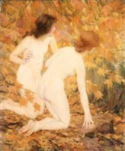 Nymphs In The Autumn Woods by Francis Coates Jones