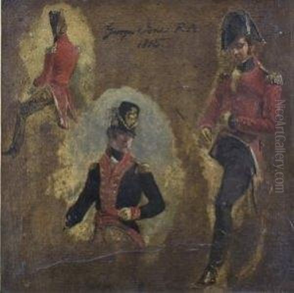 Portrait Of Three Officers - view 1