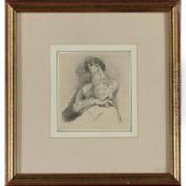 Half-length Study Of A Girl Napping - view 1