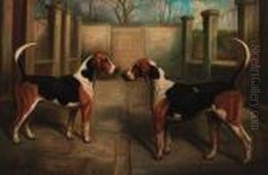 Forger And Foreman, Hounds From The North Staffordshire Hunt by Herbert Jones