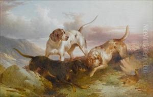 Pointers Stalking A Grouse; Pointers Putting Up Game Pointers Stalking A Grouse; Pointers Putting Up Game