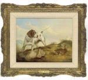 A Gundog In Pursuit Of A Grouse