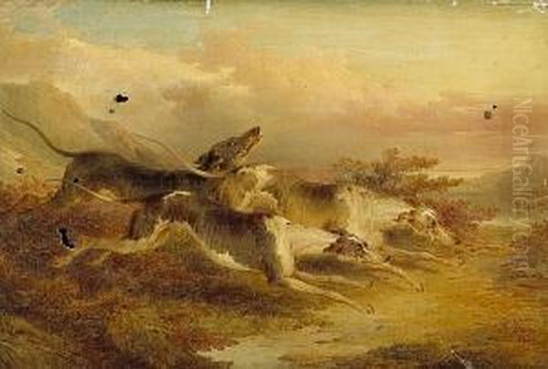 Hounds And A Horse By A Fallen Stag; On Thescent (2) - view 1