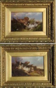 5 1/2in. X 9in. On Panels
Terriers Pursuing Rabbits And Retrievers With Waterfowl One Signed. See
Illustration by Paul Jones