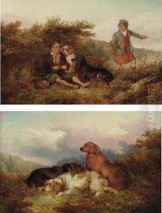 'a Mid-day Rest' And 'waiting For Master': A Pair Of Paintings