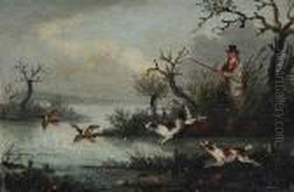 A Sportsman Out Shooting With Spaniels - view 1