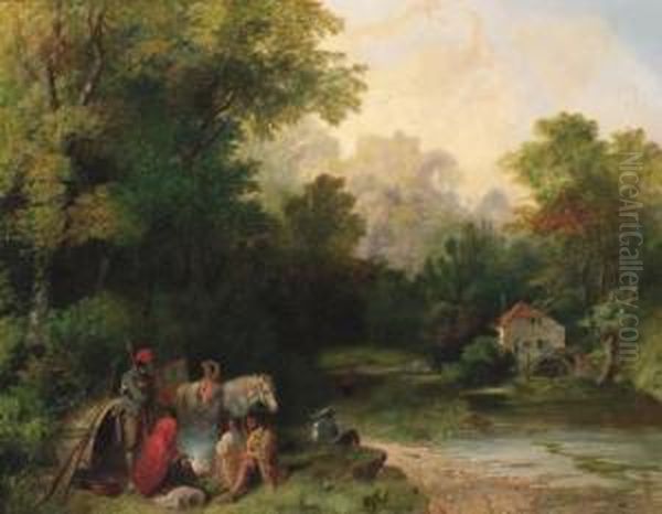A Gypsy Encampment - view 1