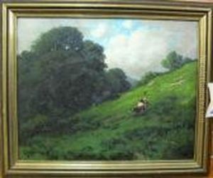 A Pastoral Landscape by Carl Henrik Jonnevold