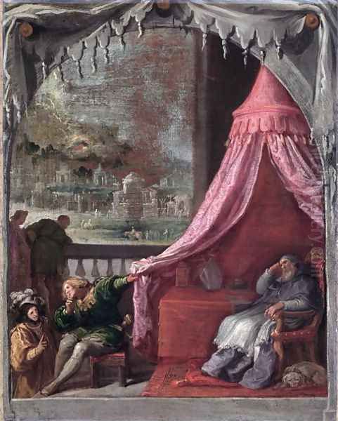 Dream of St. Hugh, Bishop of Grenoble, modello for the large painting at the School of Fine Art, La Coruna, Spain, 1626-32 - view 1