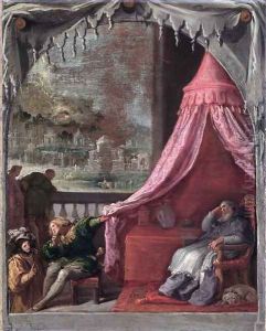 Dream of St. Hugh, Bishop of Grenoble, modello for the large painting at the School of Fine Art, La Coruna, Spain, 1626-32