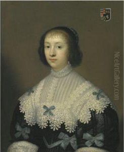 Portrait Of Margaret, Lady Hungerford (1596-1648) by Cornelius Janssens Van Ceulen