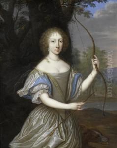 Portrait Of Anna Dorotheavon Lehndorff As Diana.