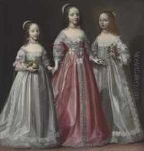 Portrait Of Three Girls by Cornelius Janssens Van Ceulen