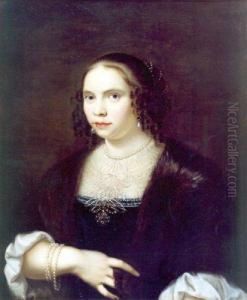 Portrait D'une Dame De Qualite by Cornelius Janssens Van Ceulen