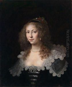 Portrat Einer Jungendame by Cornelius Janssens Van Ceulen