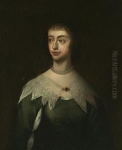 A Portrait Of A Lady by Cornelius Janssens Van Ceulen