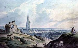 A View of Norwich, from Mouseshold Hill, near the Ruins of Kett's Castle by Charles, II Catton