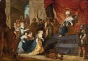 Salomo Und Die Konigin Von
Saba by Hans III Jordaens