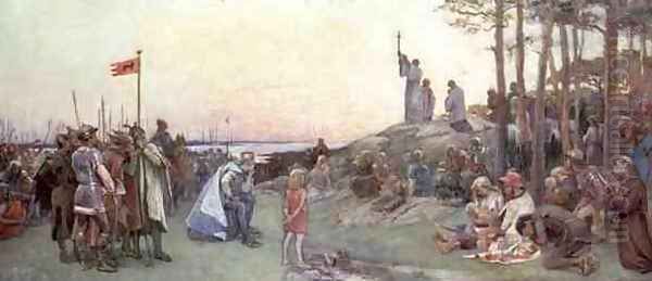 Ansgar Preaching Christianity, 1889 - view 1