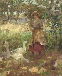 The goose girl by William Hannah Clarke