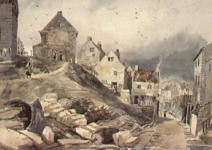 Street Scene, Robin Hood's Bay by Henry Barlow Carter