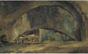 A View Of The Stables Of Maecenas At Tivoli