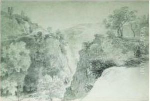 Paysage Des Environs De Rome : Les Cascades De Tivoli (?) Paysage Des Environs De Rome : Les Cascades De Tivoli (?)