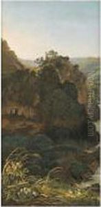 Vue De La Campagne Italienne by Simon-Joseph-Alexandre-Clement Denis