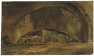 Sn Denis Dans Les Ecuries De Mecene A Tivoly by Simon-Joseph-Alexandre-Clement Denis