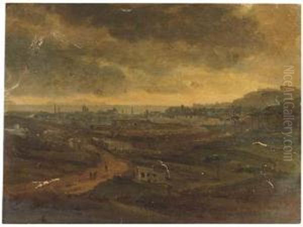 Vue De Naples Apres Le Coucher De Soleil - view 1