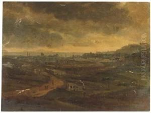 Vue De Naples Apres Le Coucher De Soleil by Simon-Joseph-Alexandre-Clement Denis