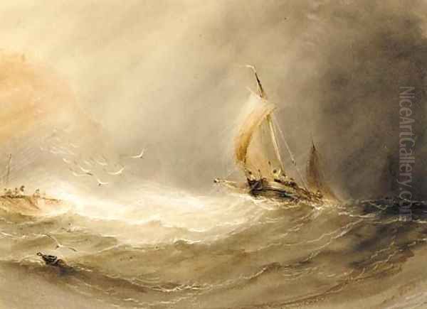 Shipping in stormy seas - view 1