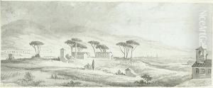 A View Of The Roman Campagna by Simon-Joseph-Alexandre-Clement Denis
