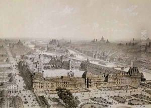 The Finished Louvre and the New Rue de Rivoli by Henri Michel Antoine Chapu