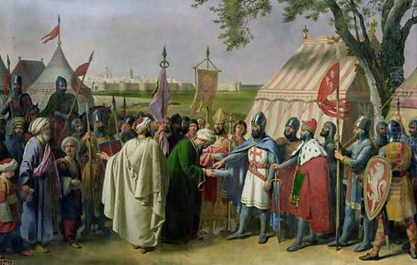 Count of Tripoli accepting the Surrender of the city of Tyre in 1124, 1840 - view 1