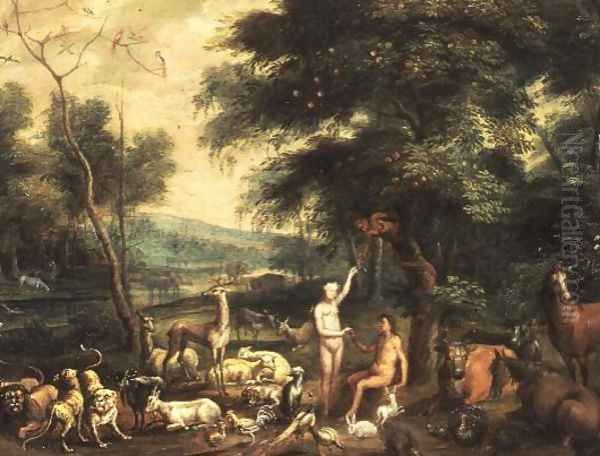 The Temptation in the Garden of Eden - view 1