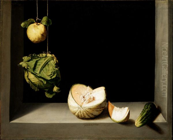 Quince, Cabbage, Melon and Cucumber, c.1602 - view 1