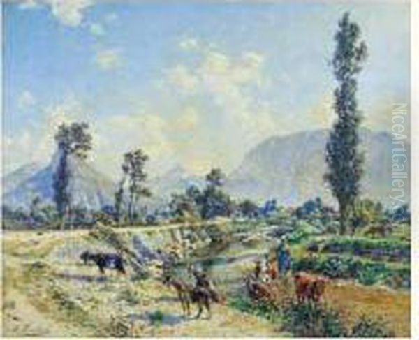 Paysanne Et Son Troupeau - view 1