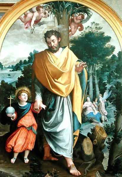St. Joseph leading the infant Christ - view 1