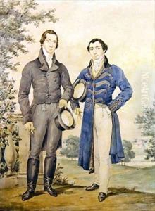 Portrait of two gentlemen by James Warren Childe