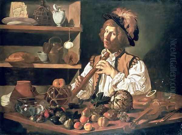 Interior with a Still Life and a Young Man Holding a Recorder - view 1