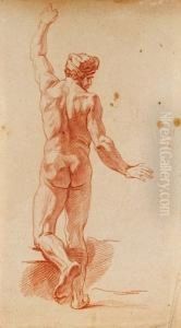 Academie D'homme Vu De Dos by Jean-baptiste Jouvenet