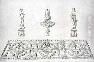 Garden design from 'The Gardens of Wilton' c.1645 by Isaac de Caus