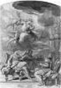 Mercure Et Les Trois Parques by Jean-baptiste Jouvenet
