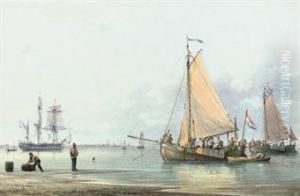 Dutch Barges Lying Off Great Yarmouth