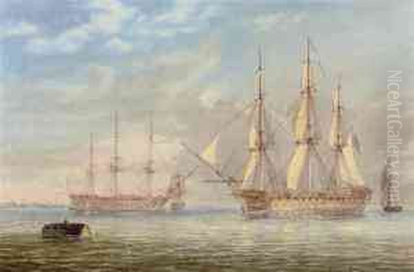 Royal Naval Warships Lying In Spithead - view 1